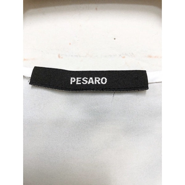 台灣設計師品牌 黃蕙玲 PESARO  黑白 V領 真絲 合身洋裝 垂墜皺褶  側拉鍊  M號