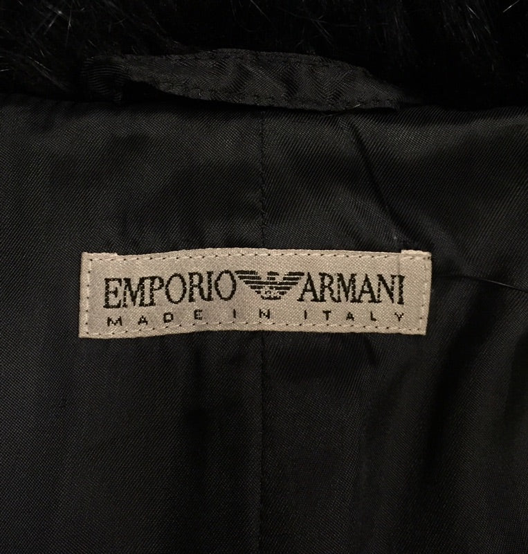 EMPORIO ARMANI 國際精品 毛海貴氣緞面內裡 大衣