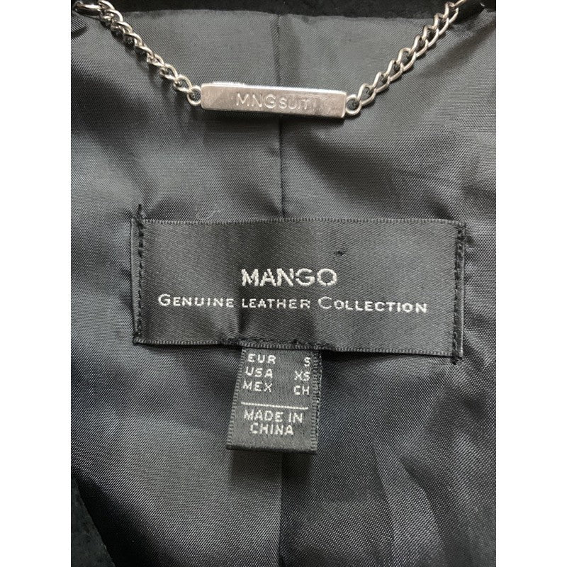 Mango麂皮外套 真皮 皮衣 騎士皮衣 S號