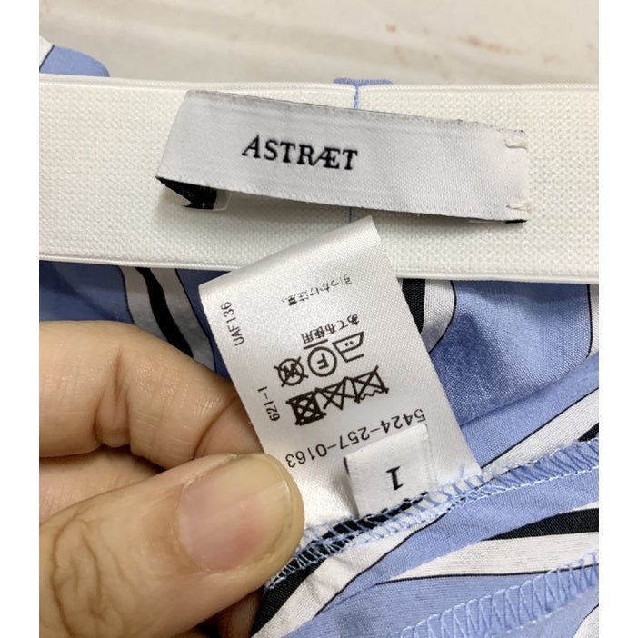 ASTRET 日本製 條紋不規則裙 簡約設計
