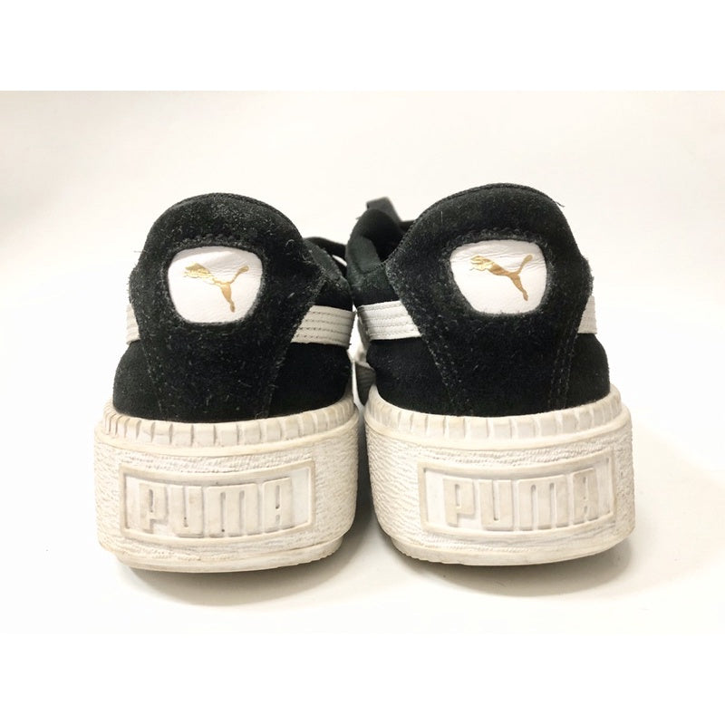 PUMA 黑色 麂皮 金標 運動休閒鞋 厚底 增高 潮流 25.5公分