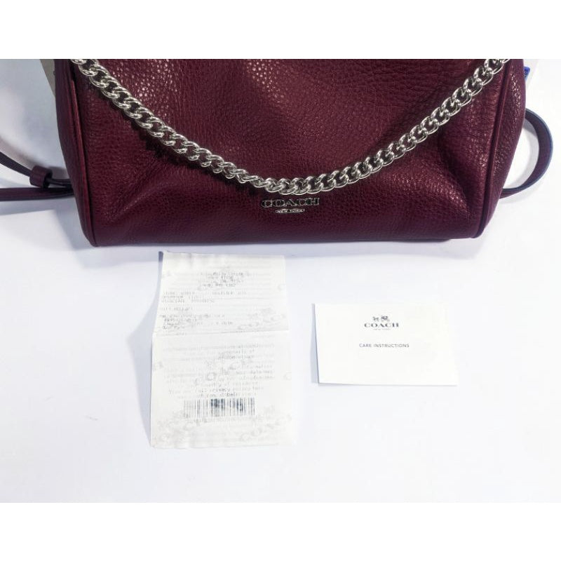 COACH 皮革斜背包 F36666 100%保證真品