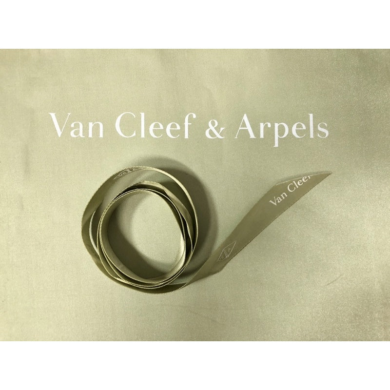 Van Cleef & Arpels 質感綠 紙袋 附緞帶