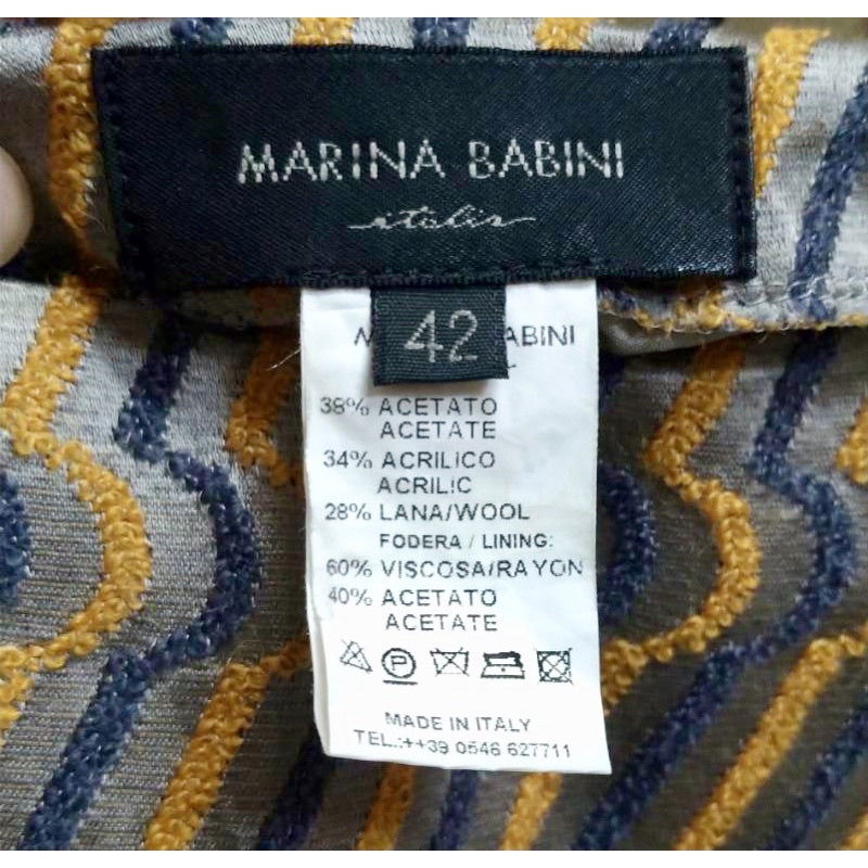 MARINA BABINI 復古條紋 長裙 義大利製 42號