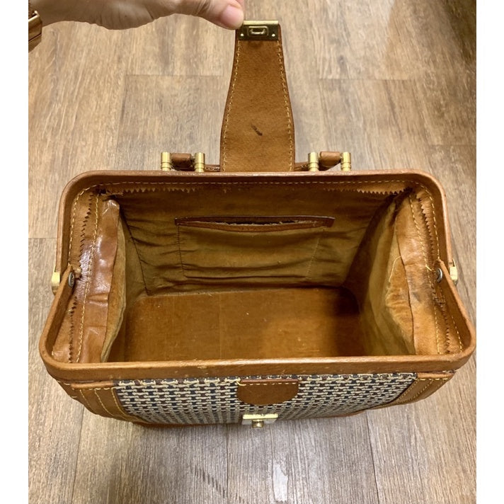 真皮復古醫生包 口金包 古著 收藏 老物