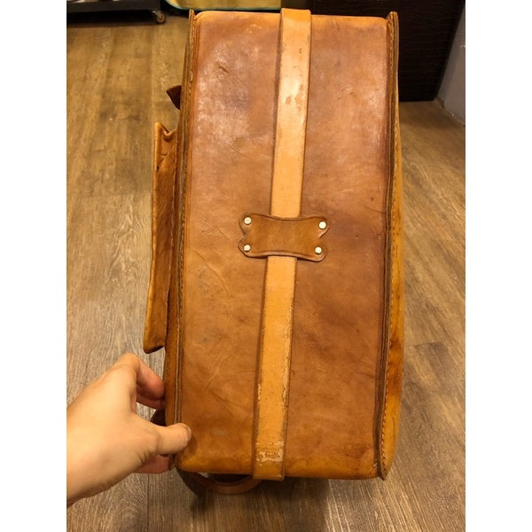 真皮雕花復古手提箱 公事包 擺設 收藏