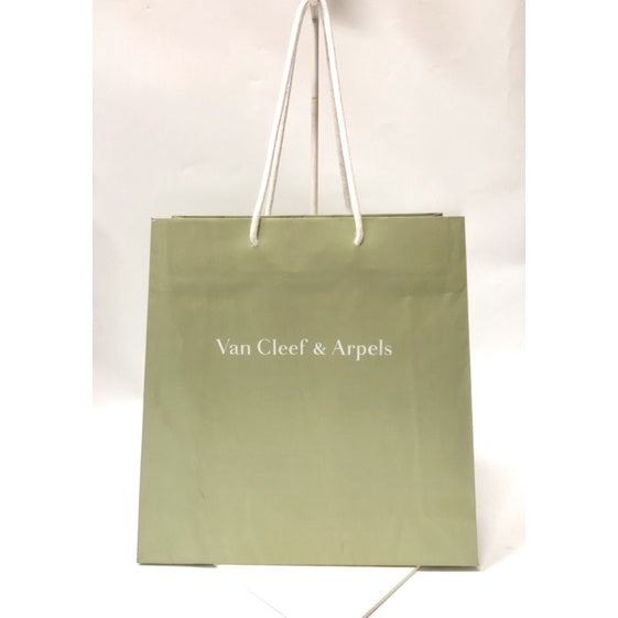 Van Cleef & Arpels 質感綠 紙袋 附緞帶