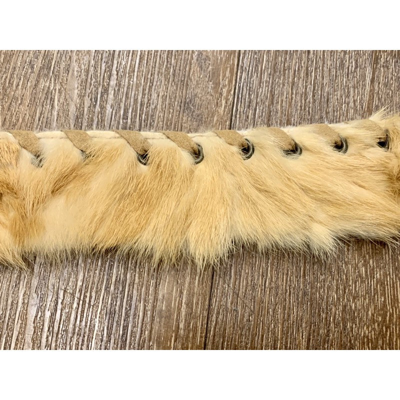 ICB 皮草 編織 腰帶 皮帶