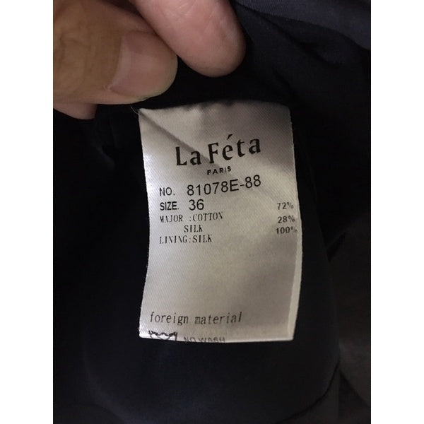 LA FETA灰色霧面亮質感洋裝size:36