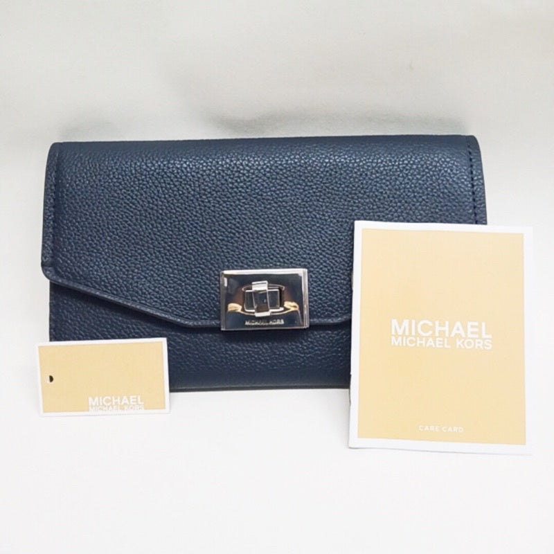 MICHAEL KORS 全新鈕扣皮夾 長夾