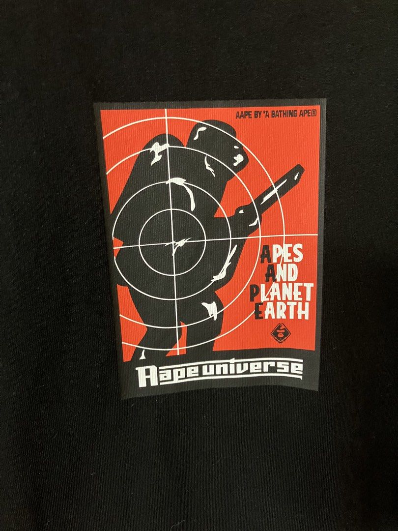AAPE 黑色 印花 短袖 T恤 保證正品