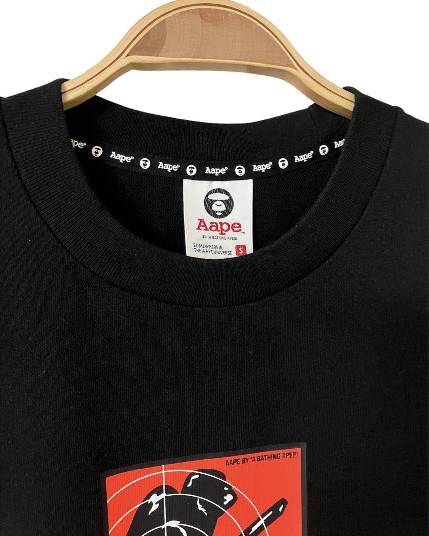 AAPE 黑色 印花 短袖 T恤 保證正品