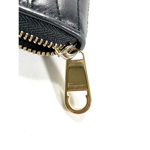Salvatore Ferragamo 刺繡 真皮 長夾 保證真品