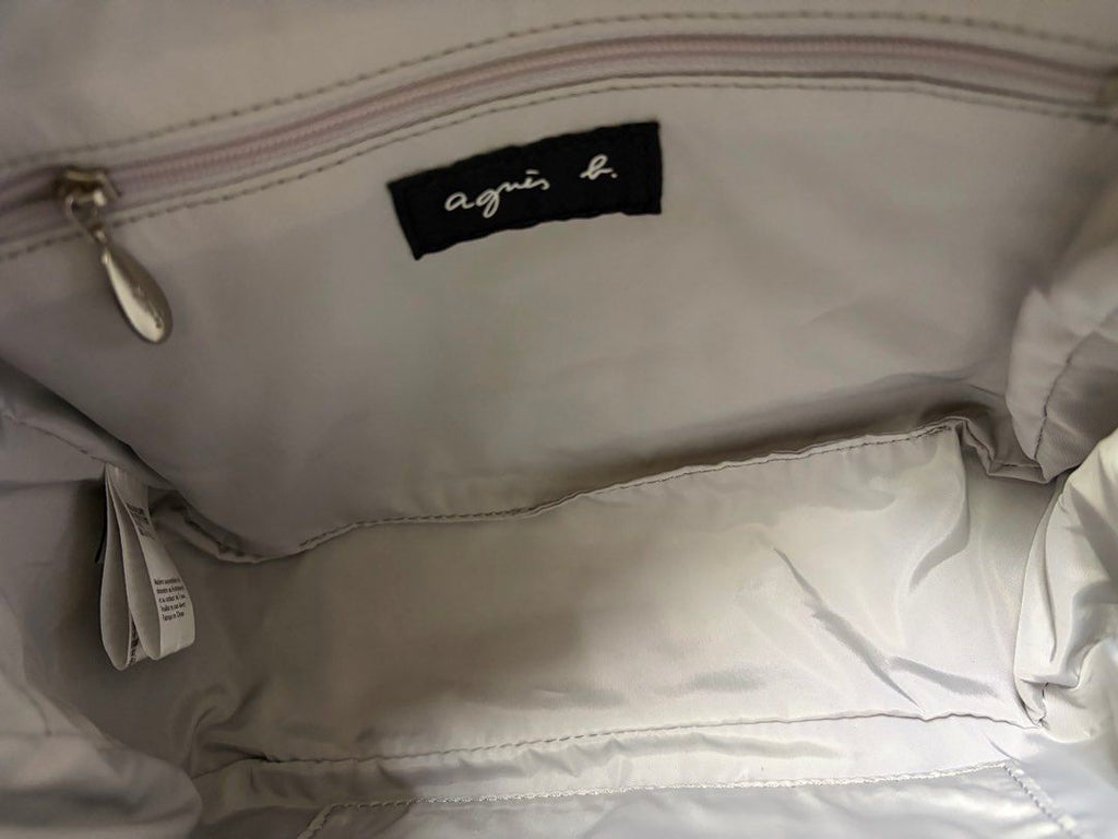 近新品❗️❗️❗️AGNES B. VOYAGE 深藍色 尼龍 LOGO 多口袋斜背包 保證正品