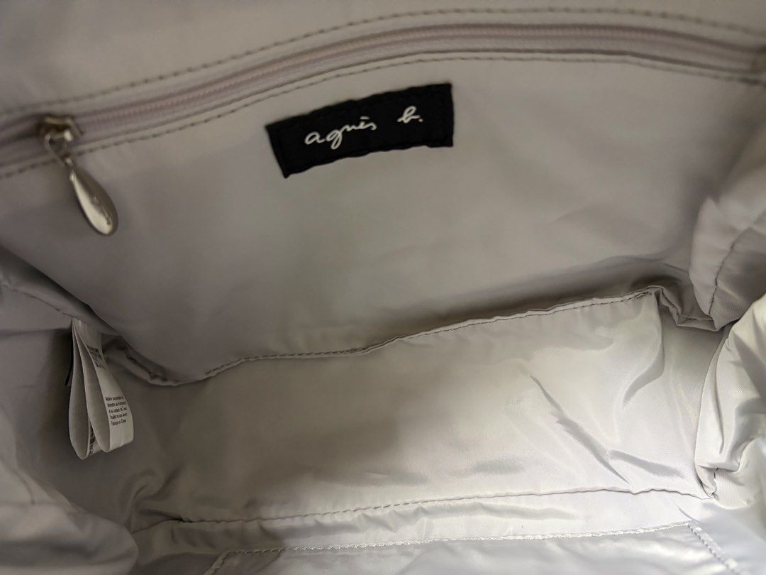 近新品❗️❗️❗️AGNES B. VOYAGE 深藍色 尼龍 LOGO 多口袋斜背包 保證正品