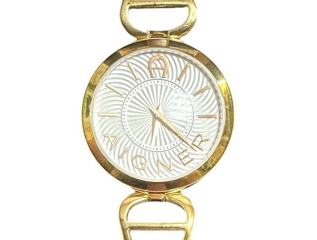 AIGNER 復古 指針式 石英 錶