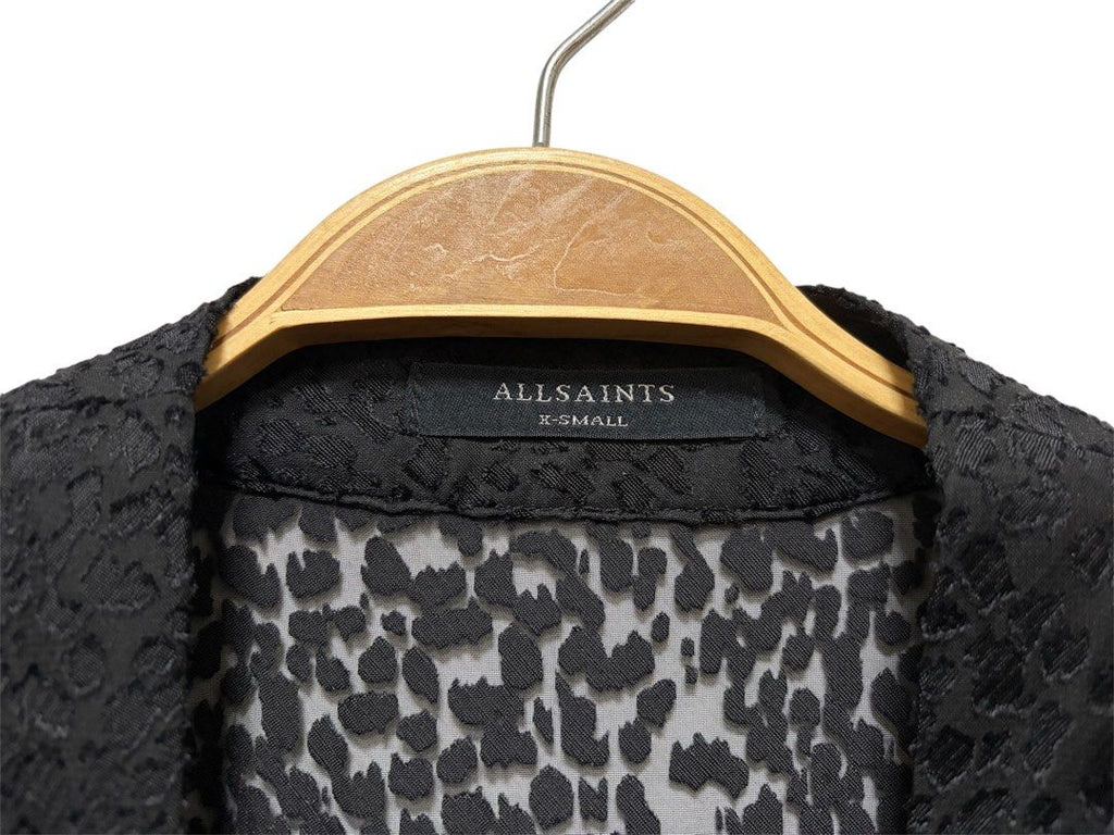 ALL SAINTS 黑色 豹紋 罩衫