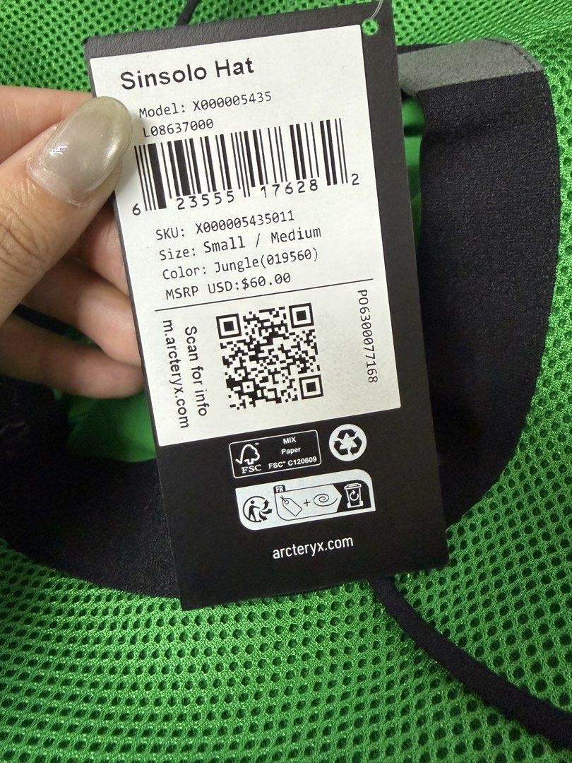 全新品❗️❗️❗️ARC’TERYX 始祖鳥 SINSOLO HAT 綠色 漁夫帽 保證正品