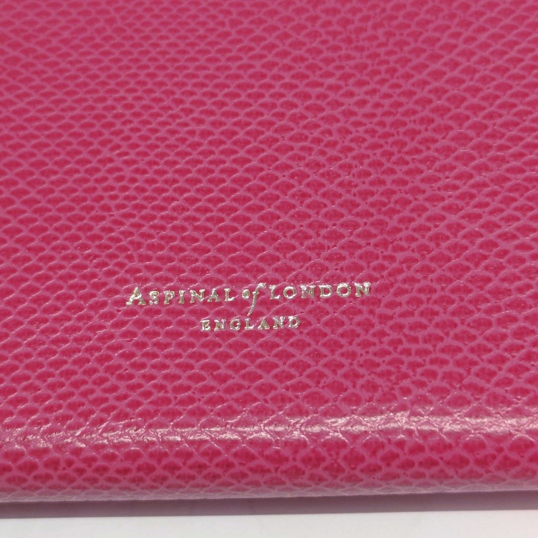 ASPINAL 粉色 桃紅色 護照夾 機票夾 保證正品