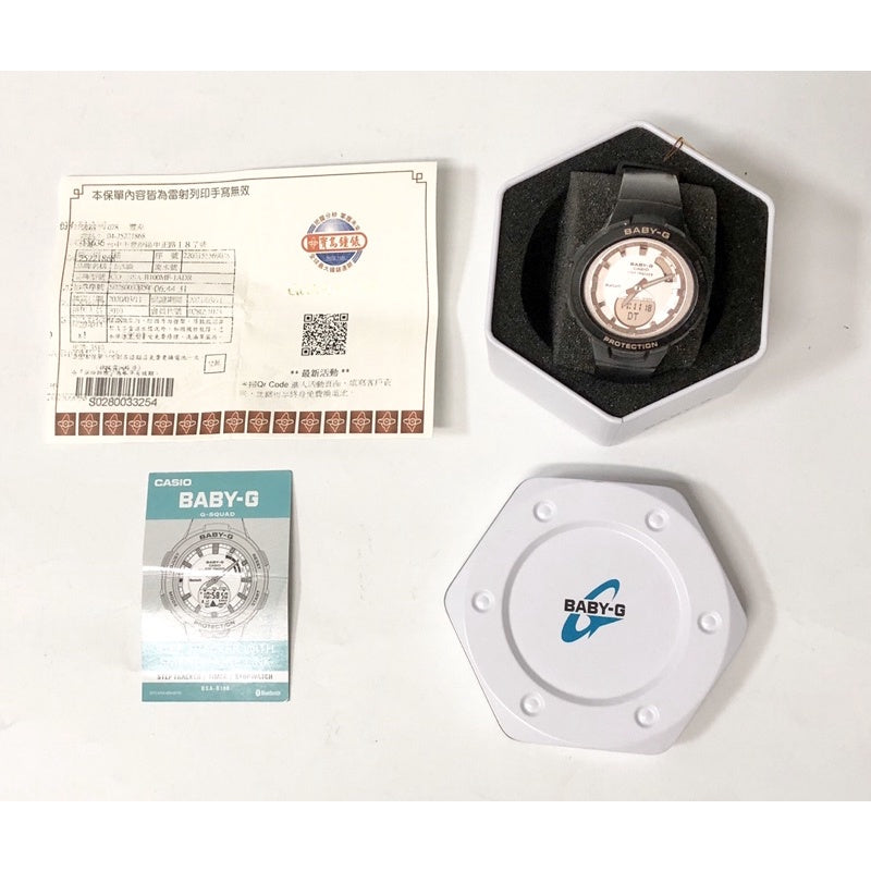 CASIO 卡西歐 BABY-G 玫瑰金 手錶 腕錶 黑錶帶 保證正品