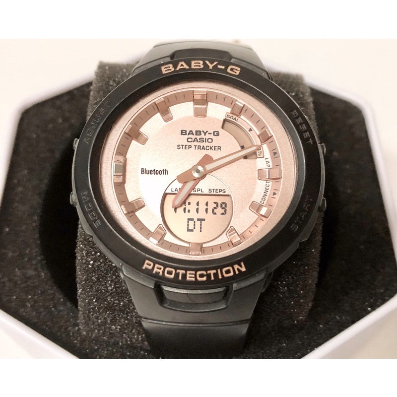 CASIO 卡西歐 BABY-G 玫瑰金 手錶 腕錶 黑錶帶 保證正品
