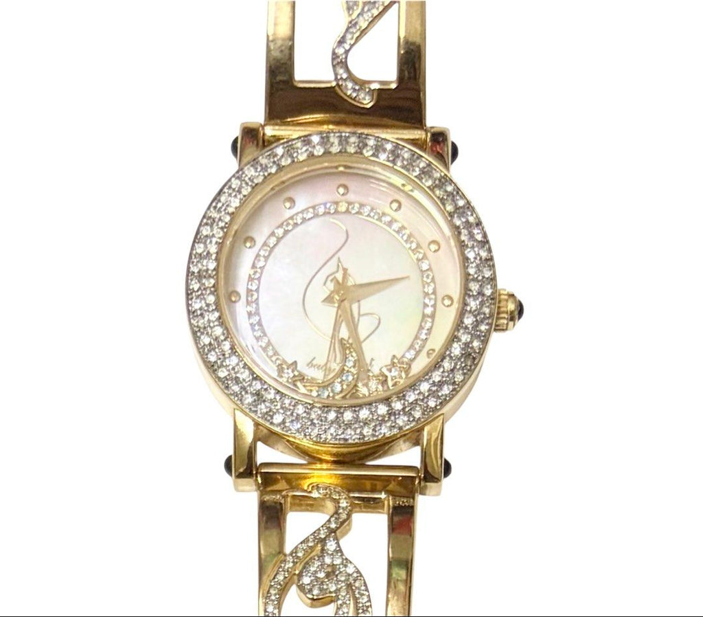 美國潮牌 BABY PHAT 貓咪 滿鑽 不鏽鋼錶殼 腕錶