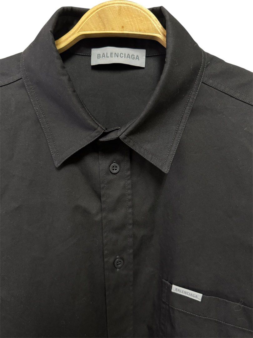 BALENCIAGA 寬版 短袖 襯衫 保證100%正品