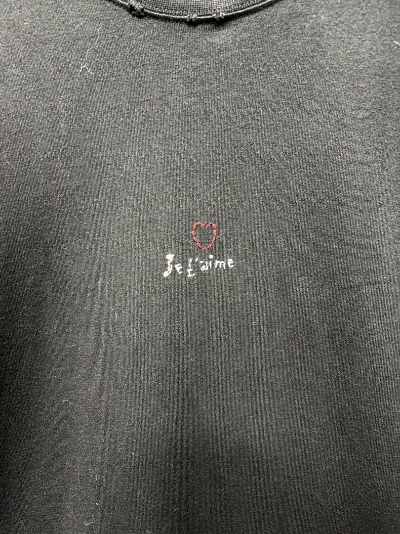 BALENCIAGA 黑色 刺繡 刷破 短袖 T恤 保證正品