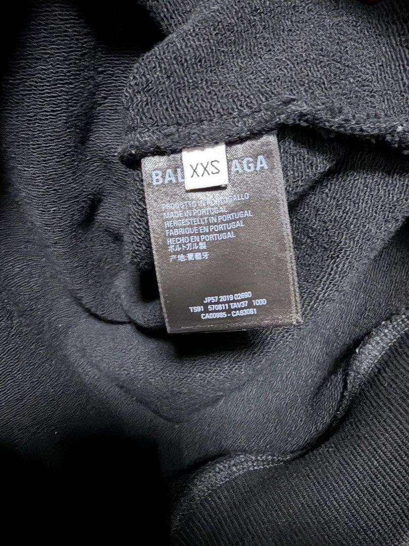 BALENCIAGA 巴黎世家 黑色 LOGO印花 帽T 保證正品