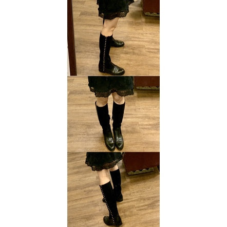 ALEXANDER MCQUEEN 真皮卯釘長靴 38號 保證正品