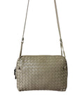 BOTTEGA VENETA 灰褐色 編織 斜背包 保證正品