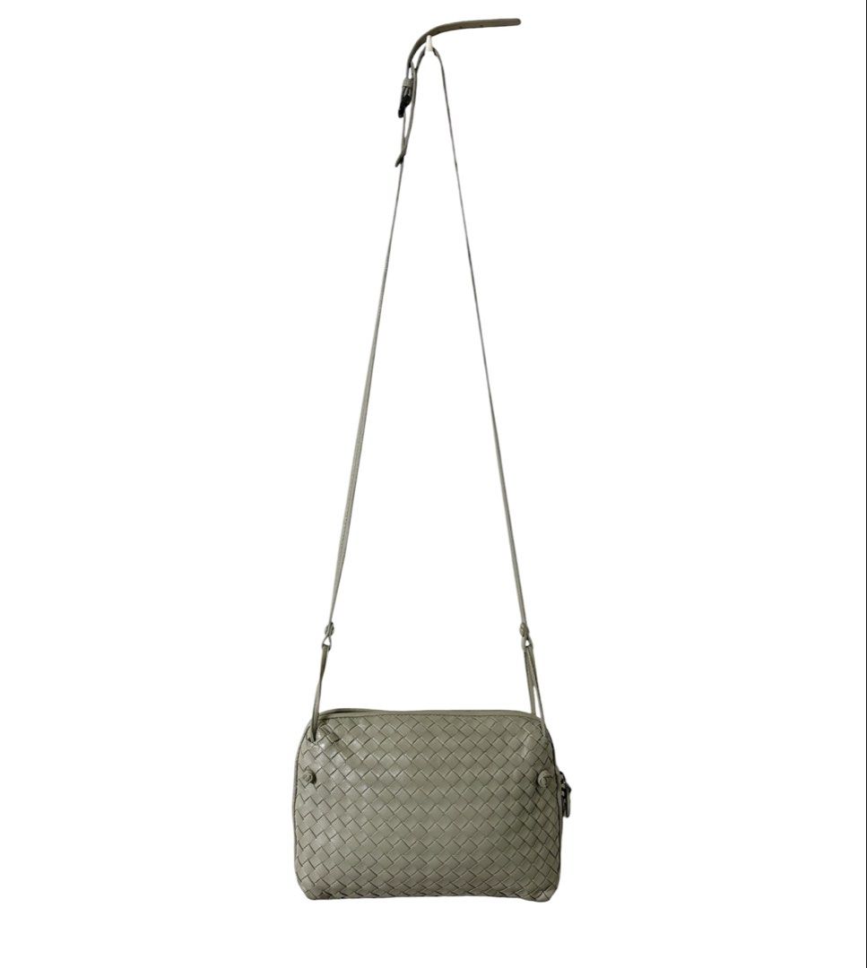 BOTTEGA VENETA 灰褐色 編織 斜背包 保證正品