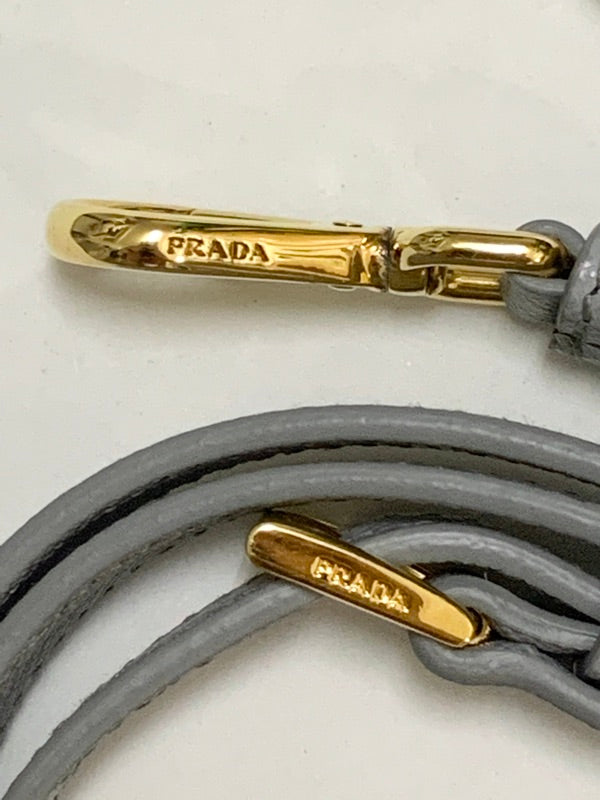 PRADA 真皮 冰藍色 包包背帶 保證正品