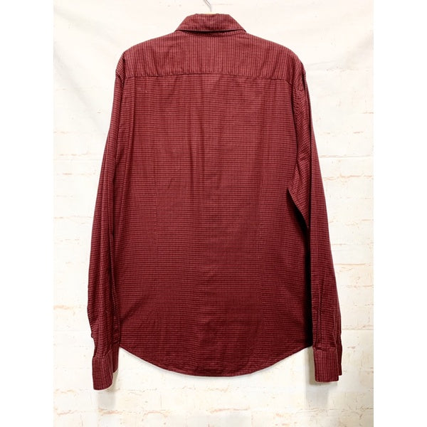 LV LOUIS VUITTON 紅色格紋襯衫 L號 保證正品