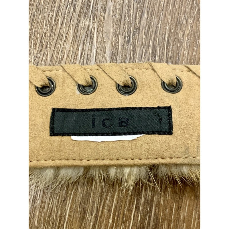ICB 皮草 編織 腰帶 皮帶