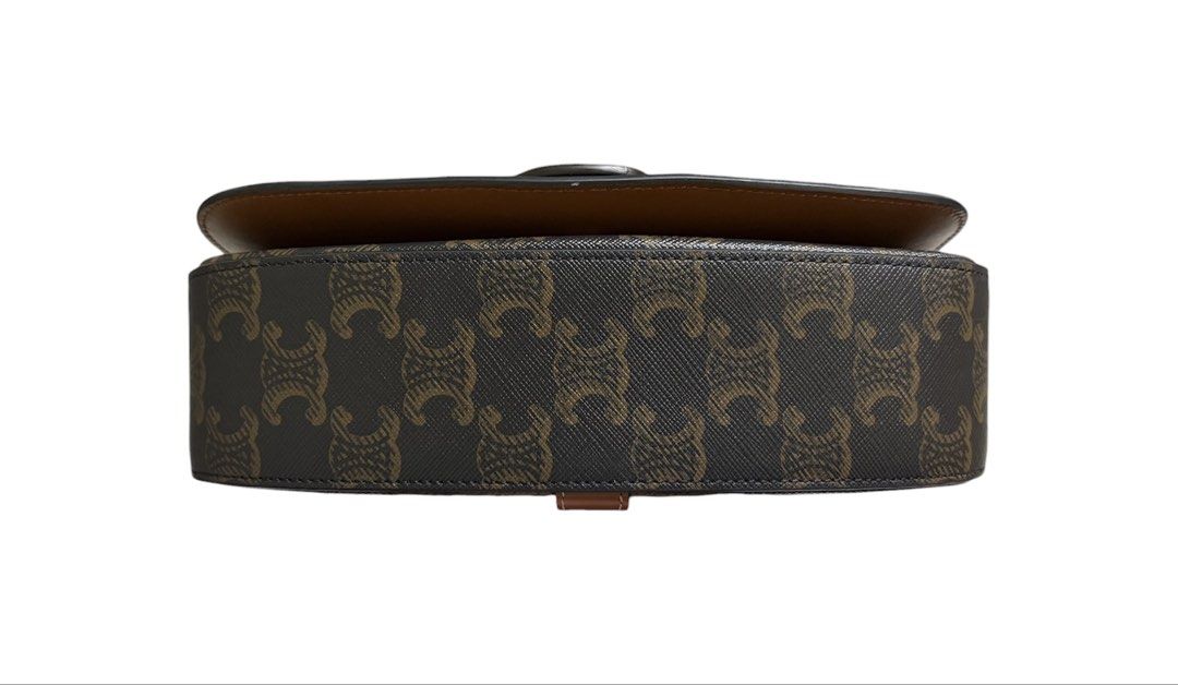 CELINE TABOU TRIOMPHE 老花 鎖頭吊飾 小牛皮 翻蓋 手提 肩背包 保證正品