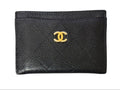 CHANEL 黑色 荔枝紋 卡夾 保證正品