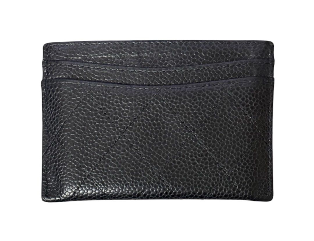 CHANEL 黑色 荔枝紋 卡夾 保證正品