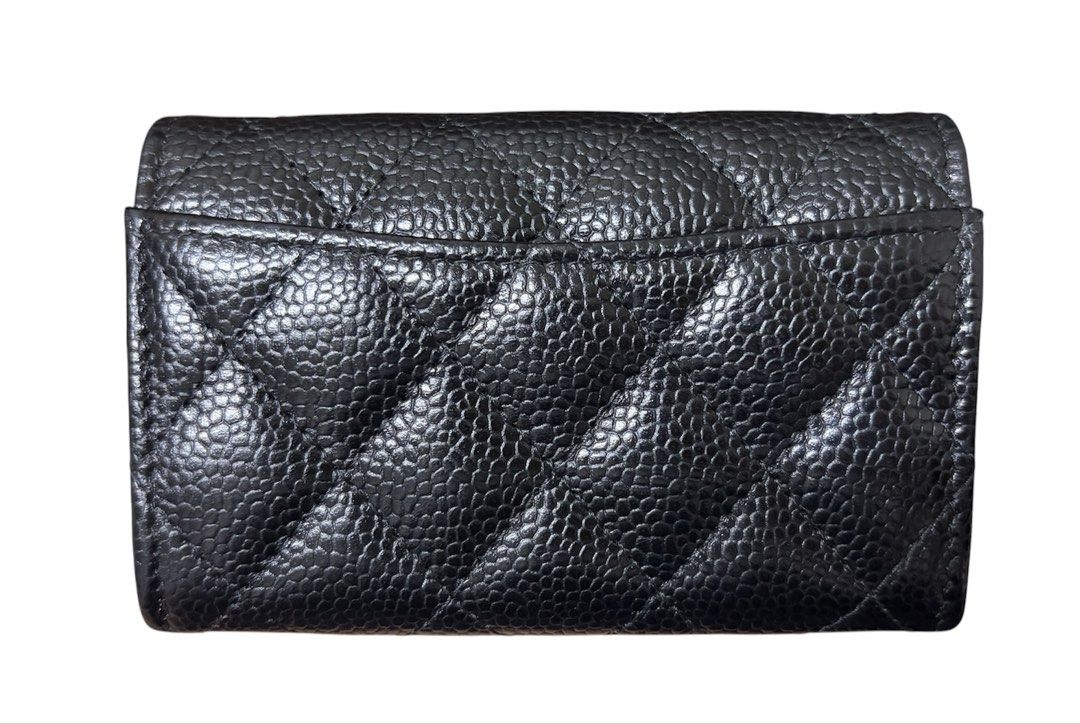 全新品❗️❗️❗️CHANEL 經典COCO系列 魚子醬 菱格紋 釦式 零錢包 卡包 保證正品