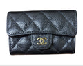 全新品❗️❗️❗️CHANEL 經典COCO系列 魚子醬 菱格紋 釦式 零錢包 卡包 保證正品