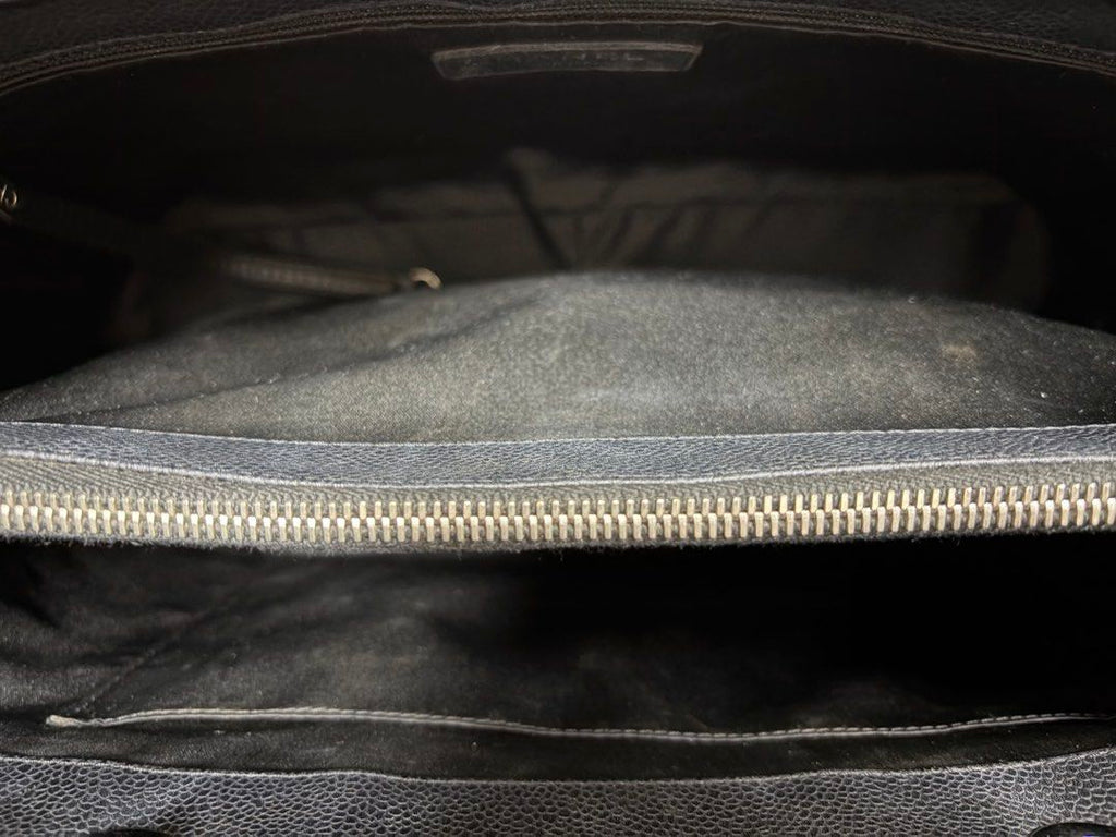 CHANEL GST 黑色 荔枝紋 牛皮 銀鏈 購物袋 無卡有雷標 保證正品