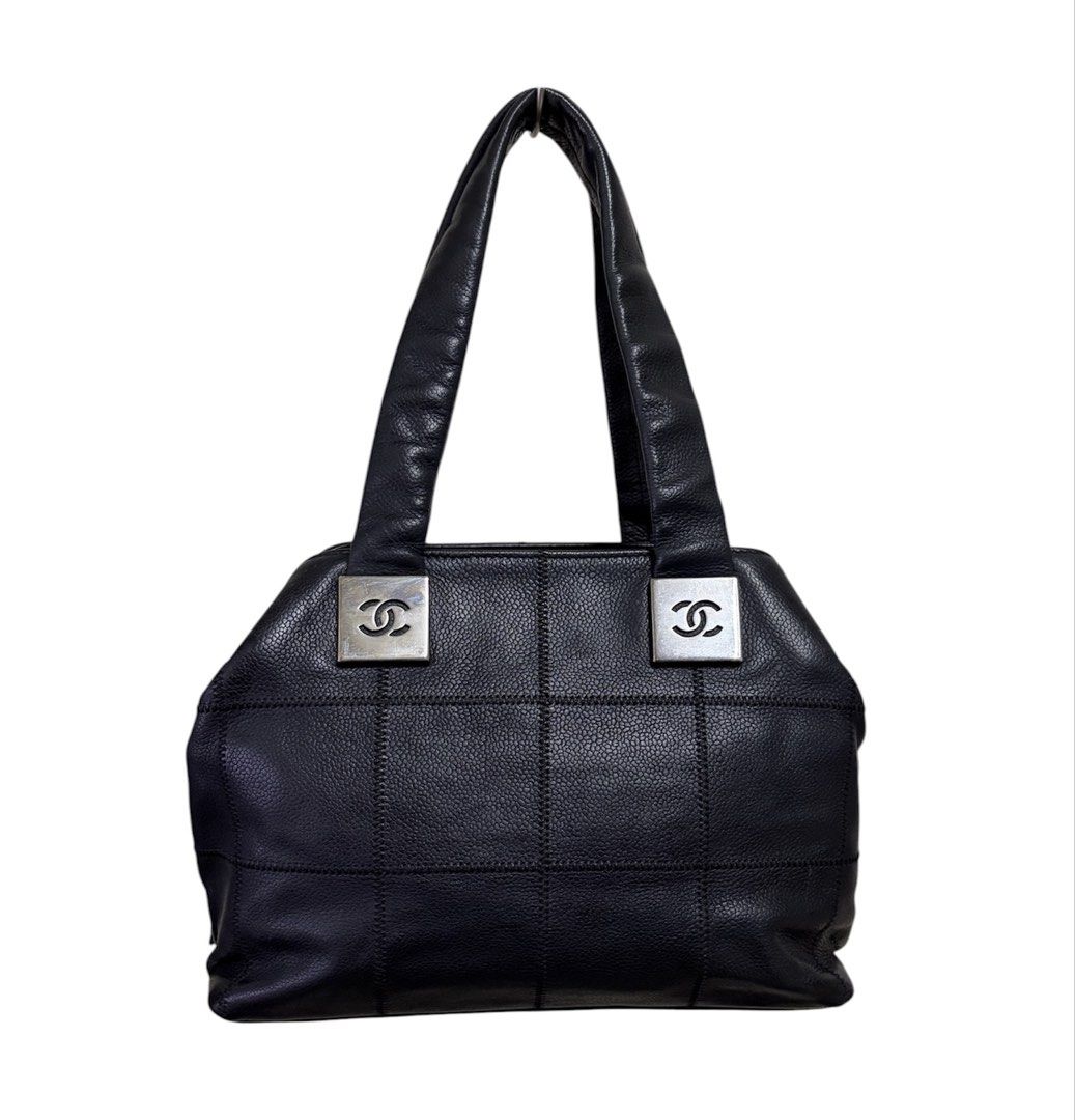 ⚠️ 無卡無雷標保證正品❗️ ❗️ ❗️ CHANEL VINTAGE 黑色 手提 肩背 便當包 保證正品