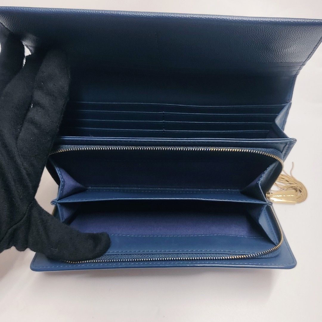 CHARLES &amp; KEITH 全新 深藍色 長夾 保證正品