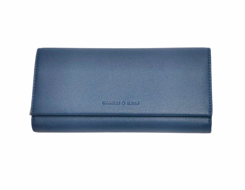 CHARLES &amp; KEITH 全新 深藍色 長夾 保證正品