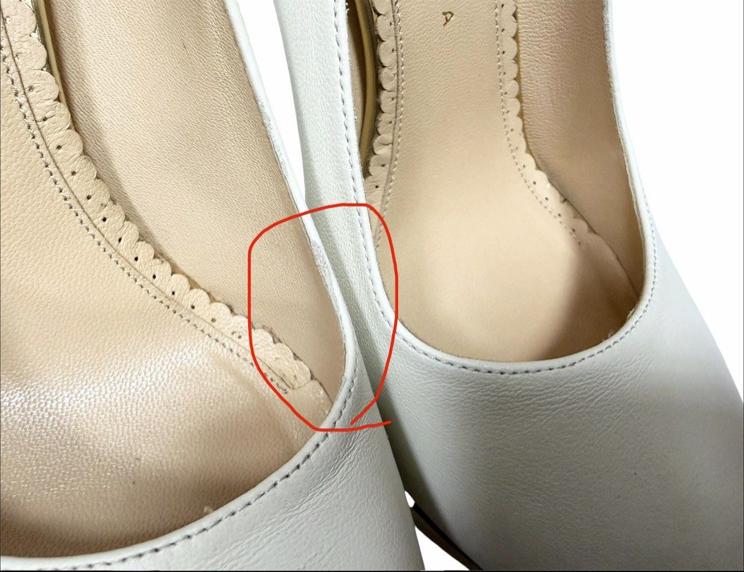 CHARLOTTE OLYMPIA 白色 真皮 包鞋 高跟鞋