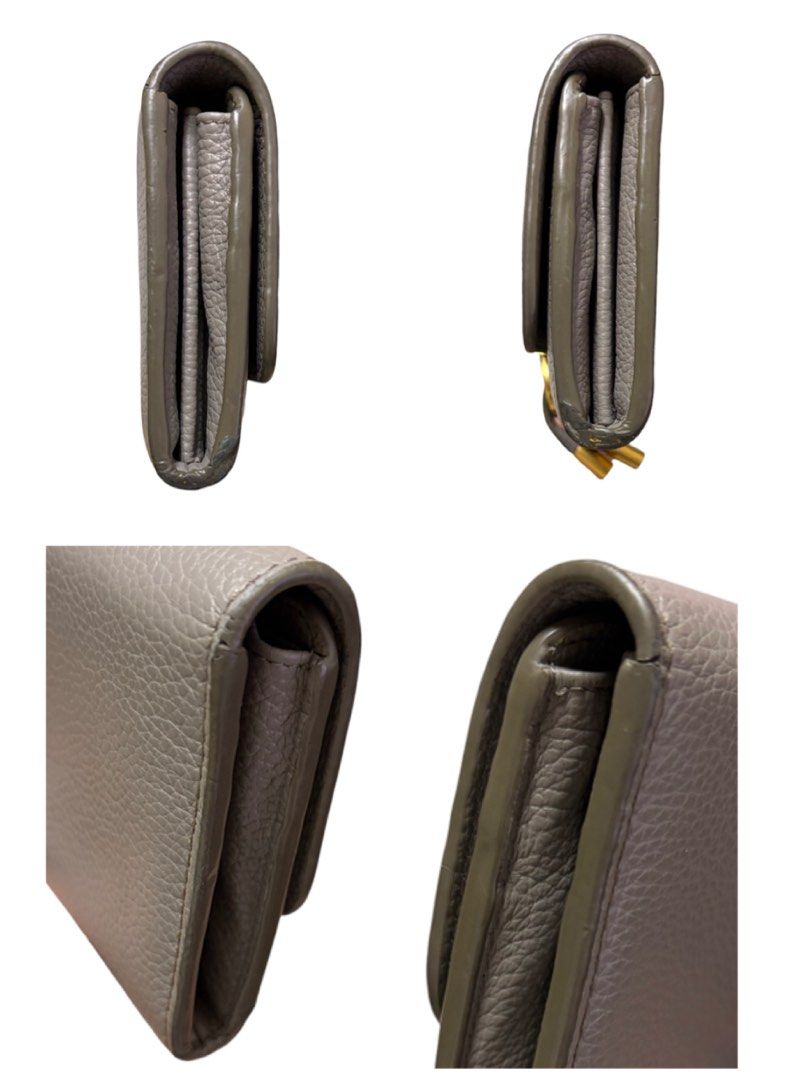 CHLOE 灰色 掀蓋 扣式 長夾 保證正品