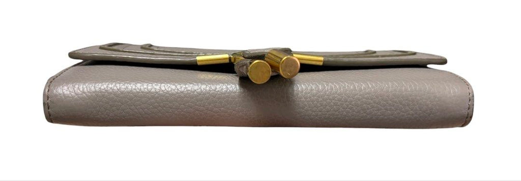 CHLOE 灰色 掀蓋 扣式 長夾 保證正品