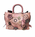 COACH 蔻馳 26890 花朵 真皮 大包 手提包 粉色 保證正品