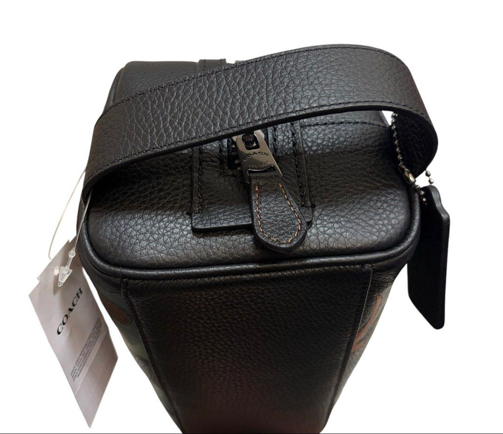 近新品有吊牌❗️ ❗️ ❗️ COACH 黑色 花卉 男用 手拿包 保證正品