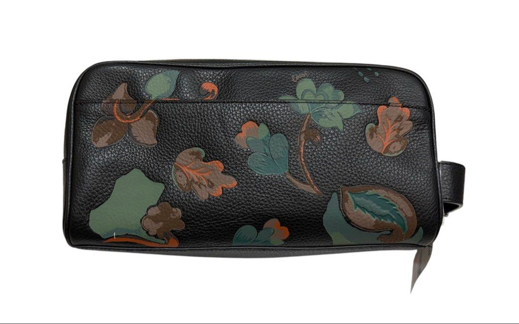近新品有吊牌❗️ ❗️ ❗️ COACH 黑色 花卉 男用 手拿包 保證正品